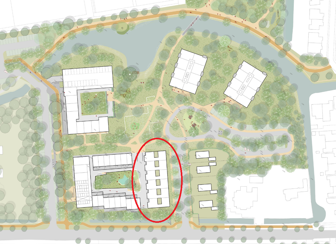 Locatie van de woningen